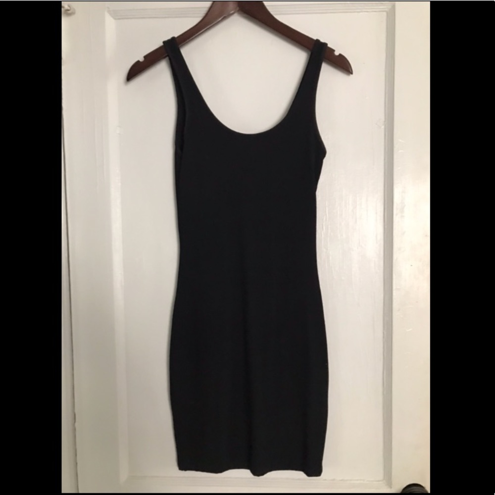 Zara Black ribbed tank dress